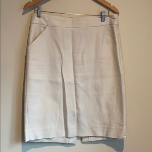 J Crew Cream Pencil Skirt